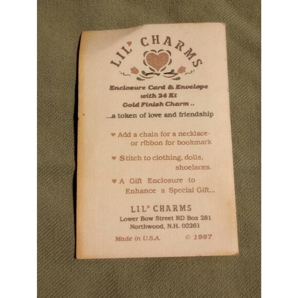 Small 24 k Gold Cat Charm | NWT Original Card | Jewelry Craft Gift Idea - Picture 2 of 4